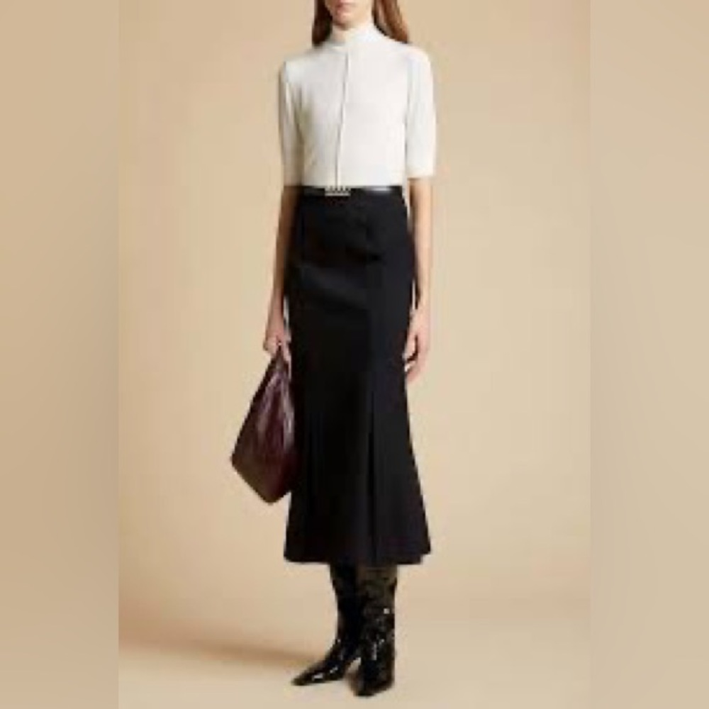 NWT Khaite Levine Skirt in Black - size 25 - Picture 2 of 8